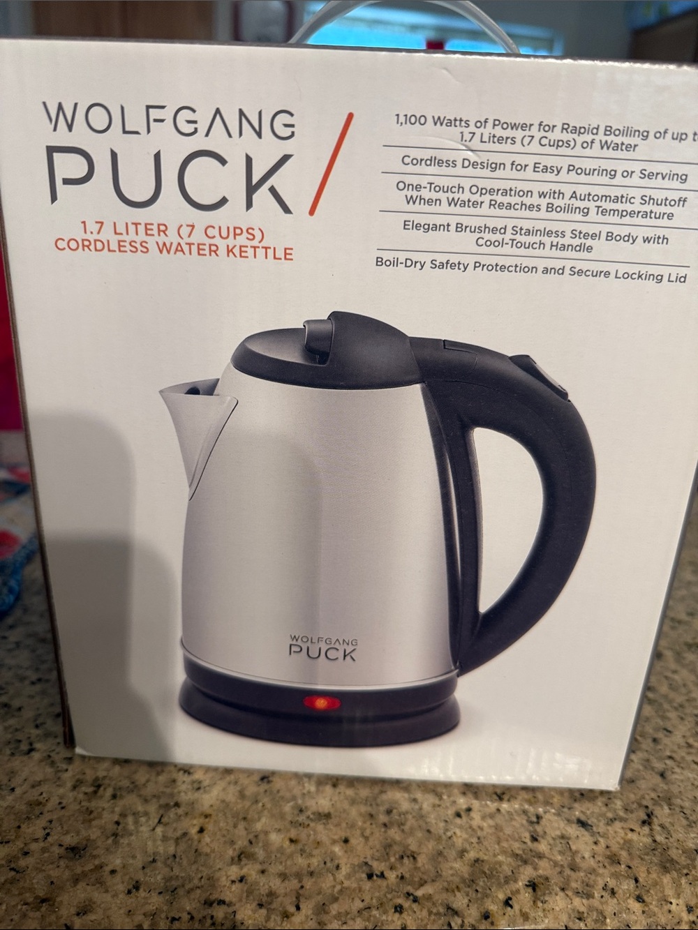 Stainless Steel Cordless Electric  Kettle - Silver/Black